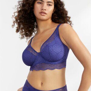 Prima Donna Petit Paris Plunge Longline Bra - French Indigo